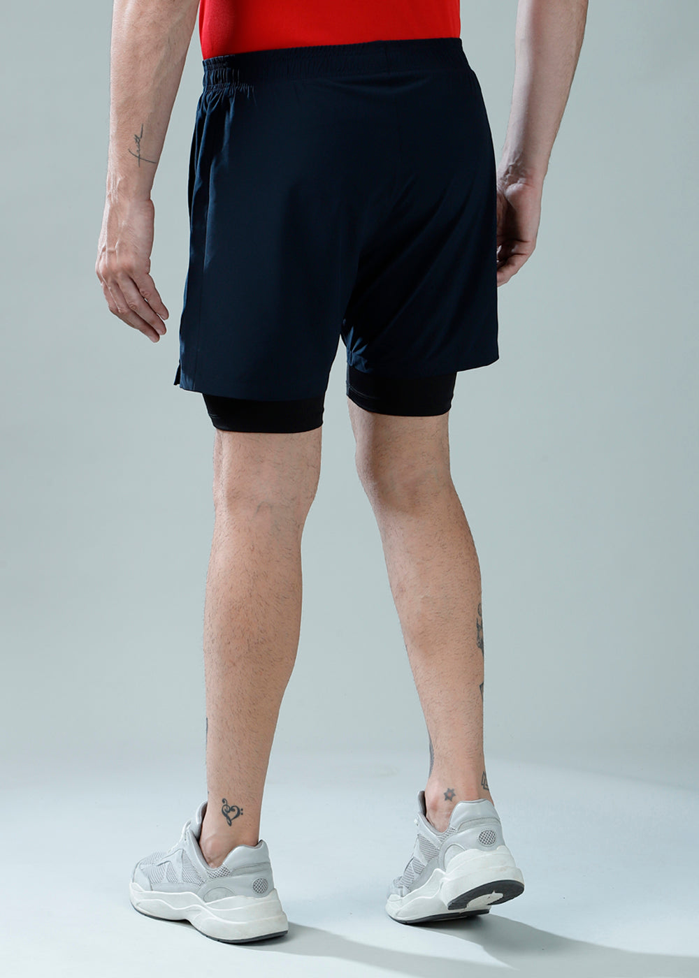 Shorts with Inner Tights Navy