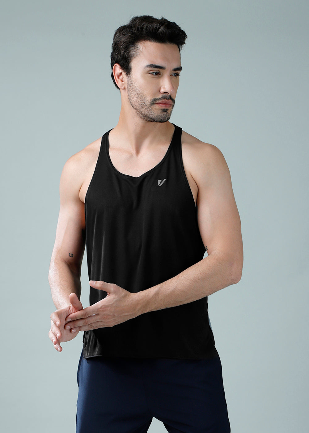 Racer Back Vest Black