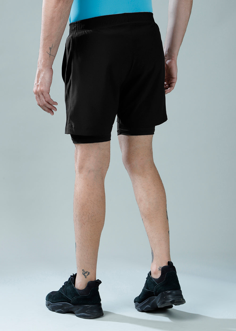 Shorts with Inner Tights Black