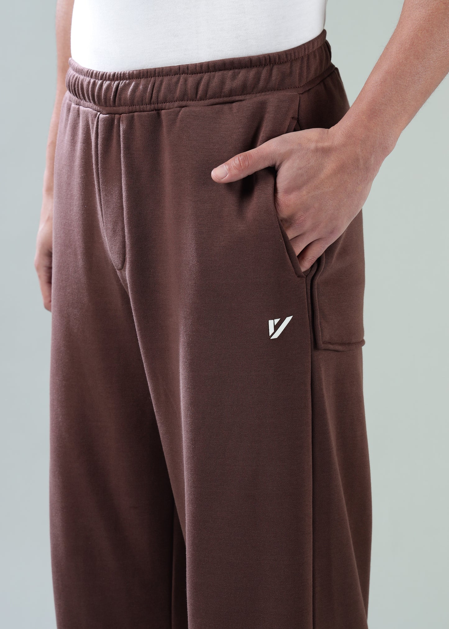 Loose Fit Track Pants Brown