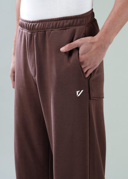 Loose Fit Track Pants Brown