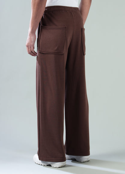 Loose Fit Track Pants Brown