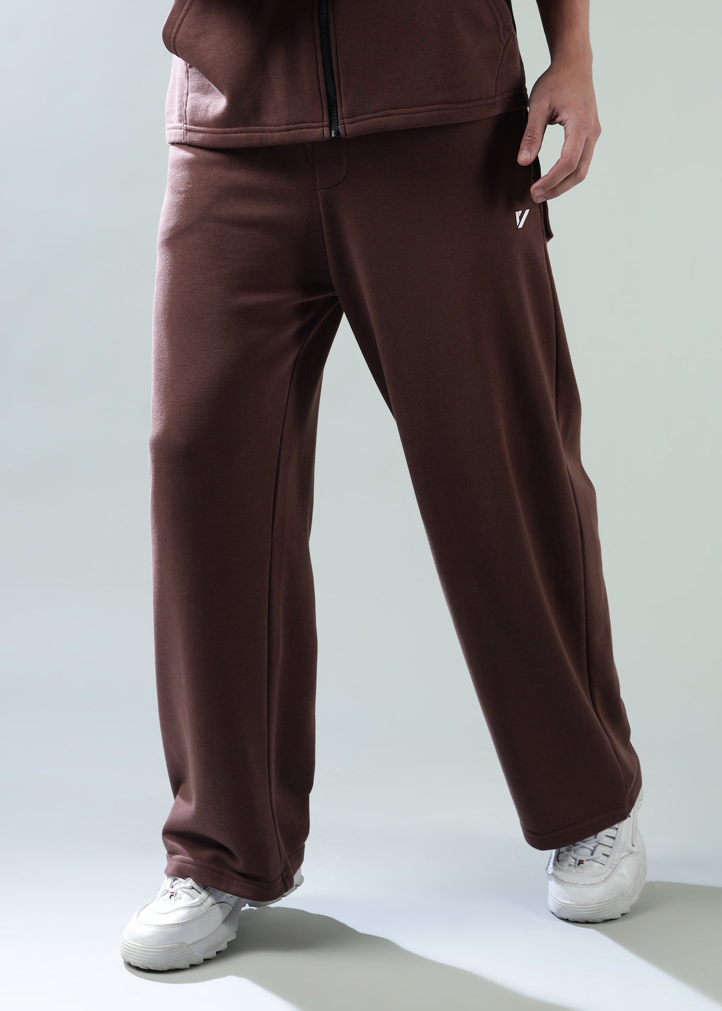 Loose Fit Track Pants Brown