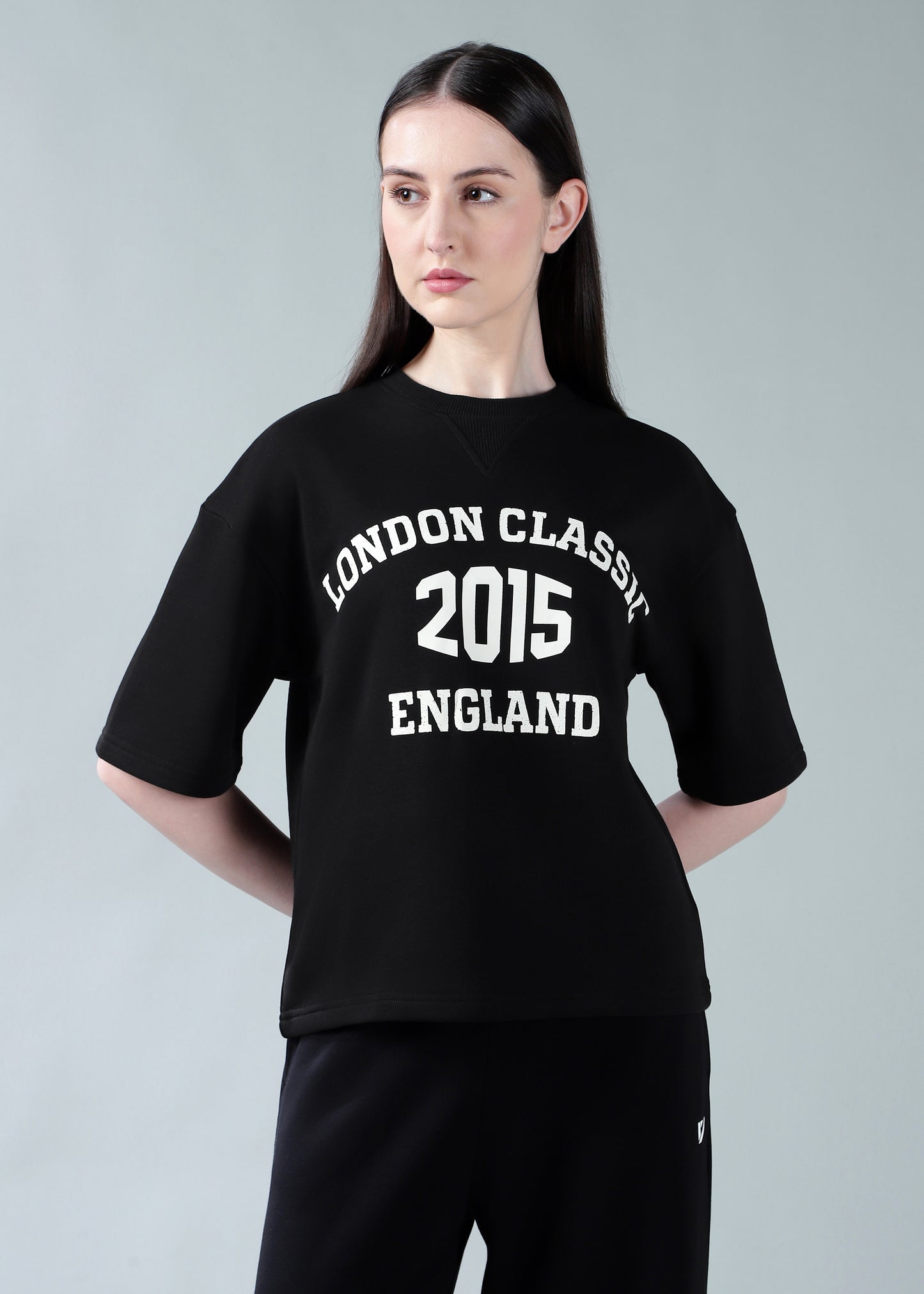 Oversized Athleisure Tee Black