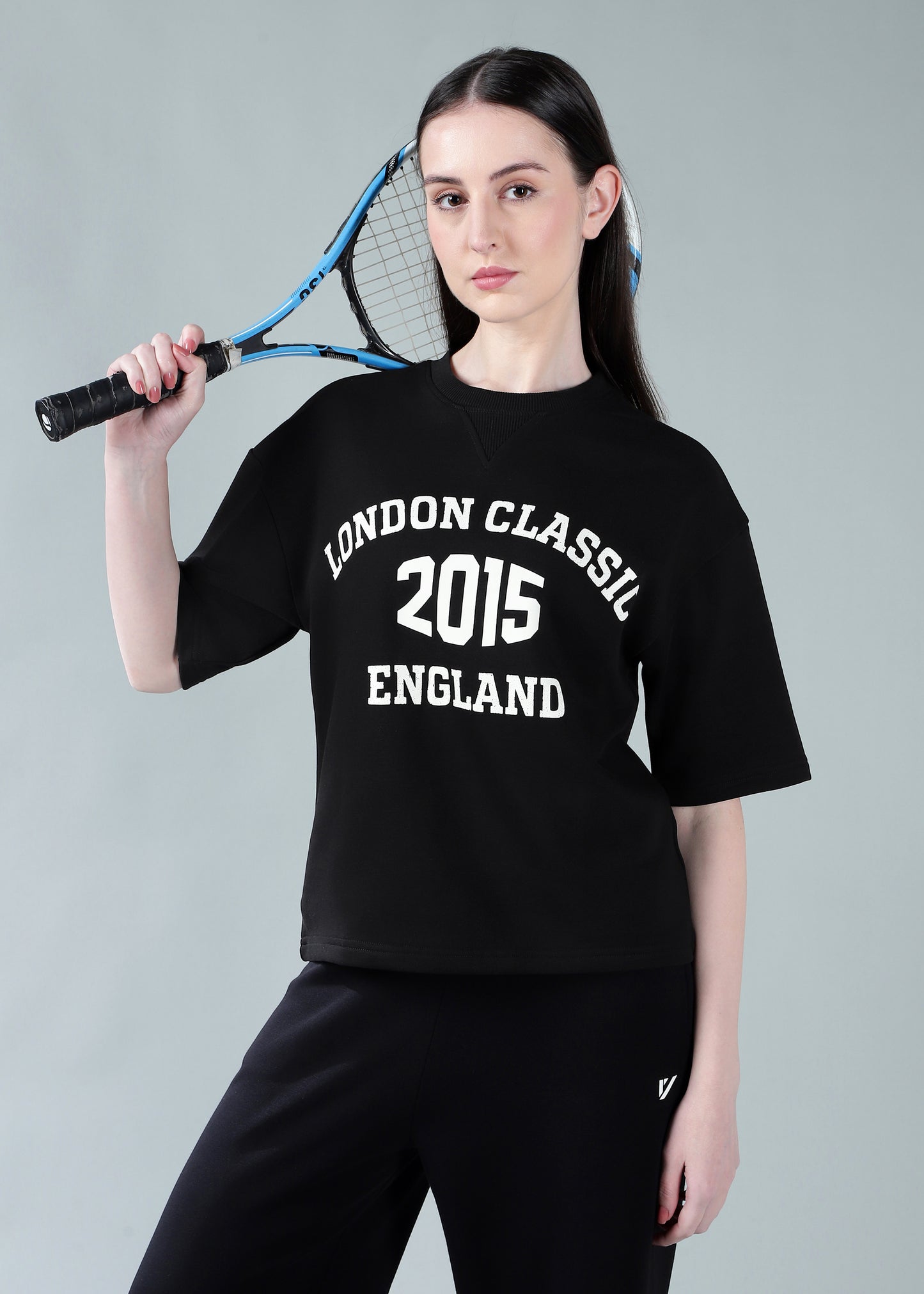 Oversized Athleisure Tee Black