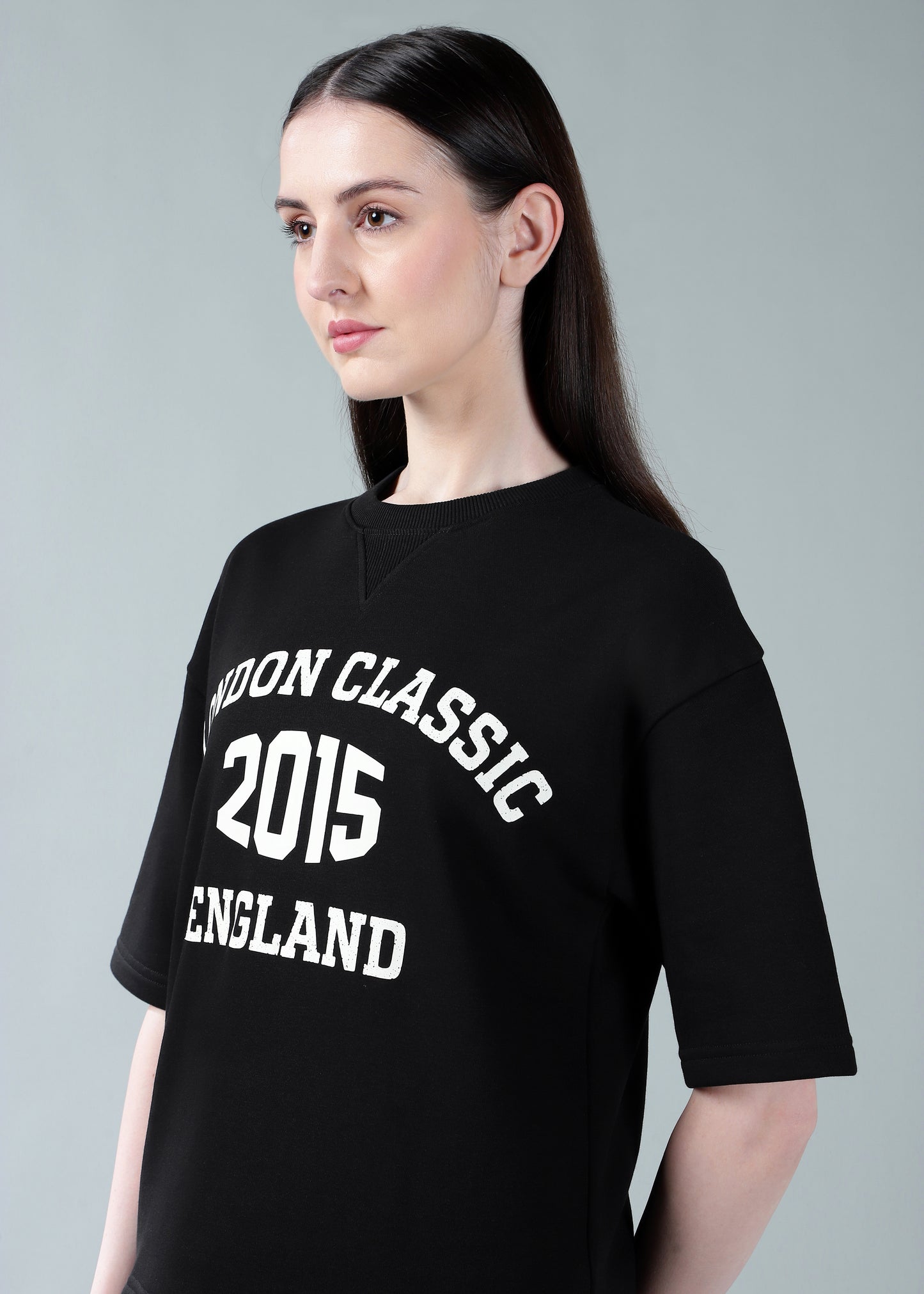 Oversized Athleisure Tee Black