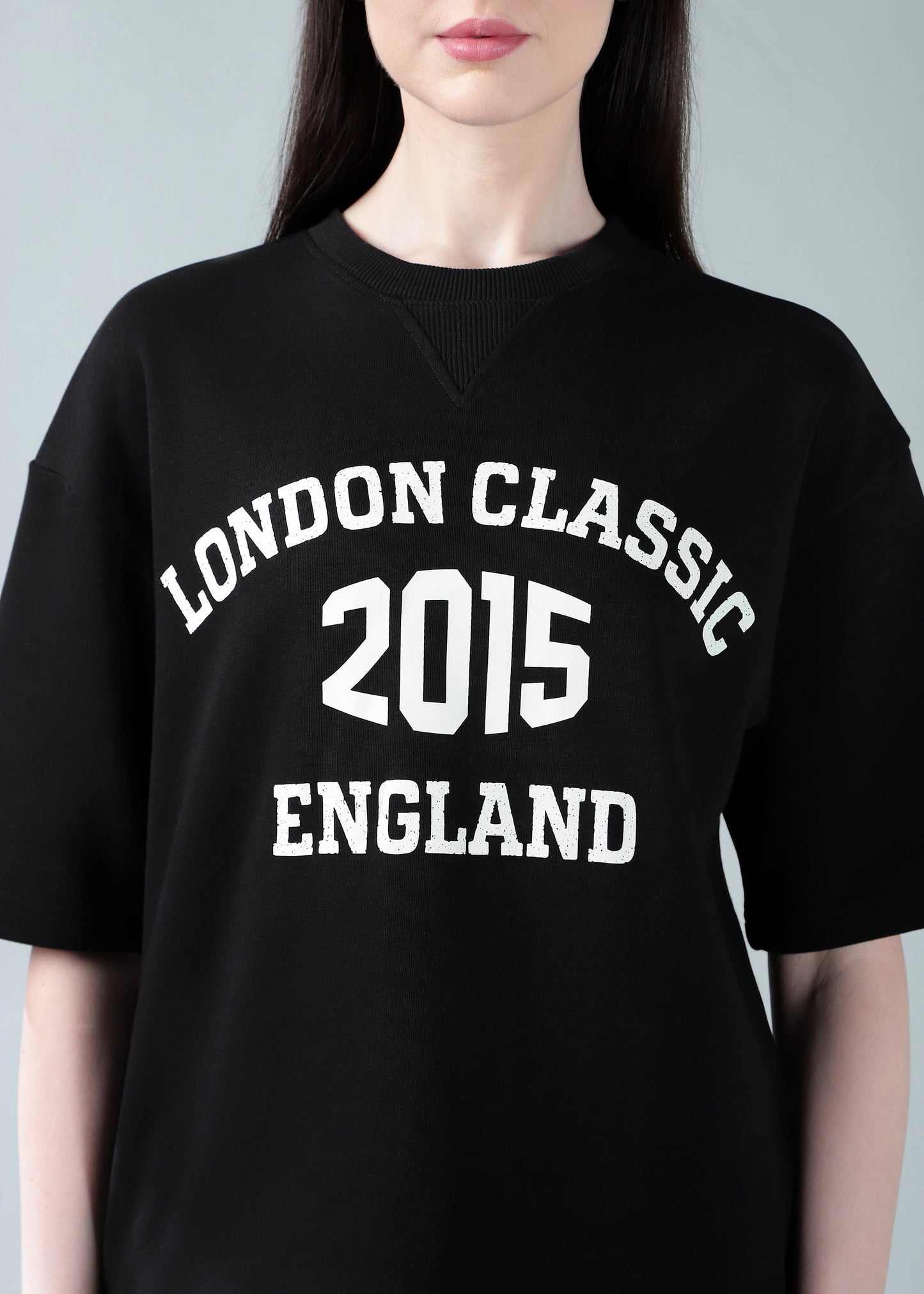 Oversized Athleisure Tee Black