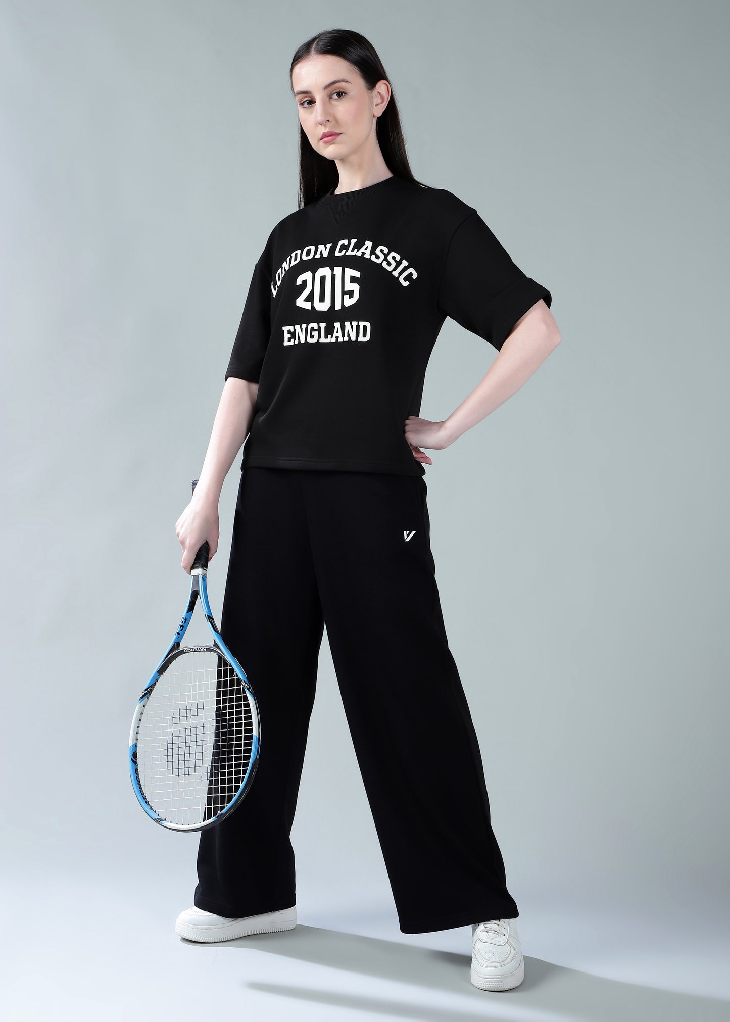 Oversized Athleisure Tee Black