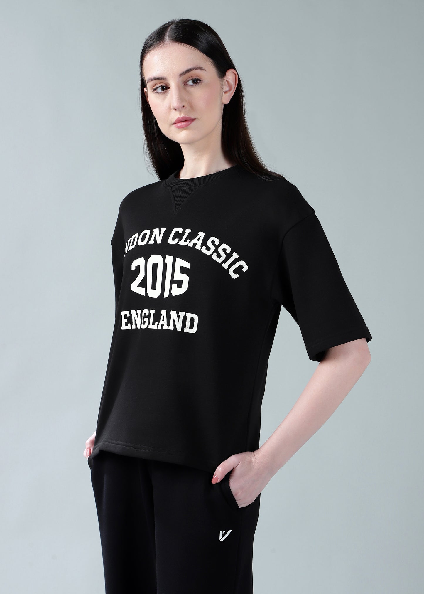 Oversized Athleisure Tee Black