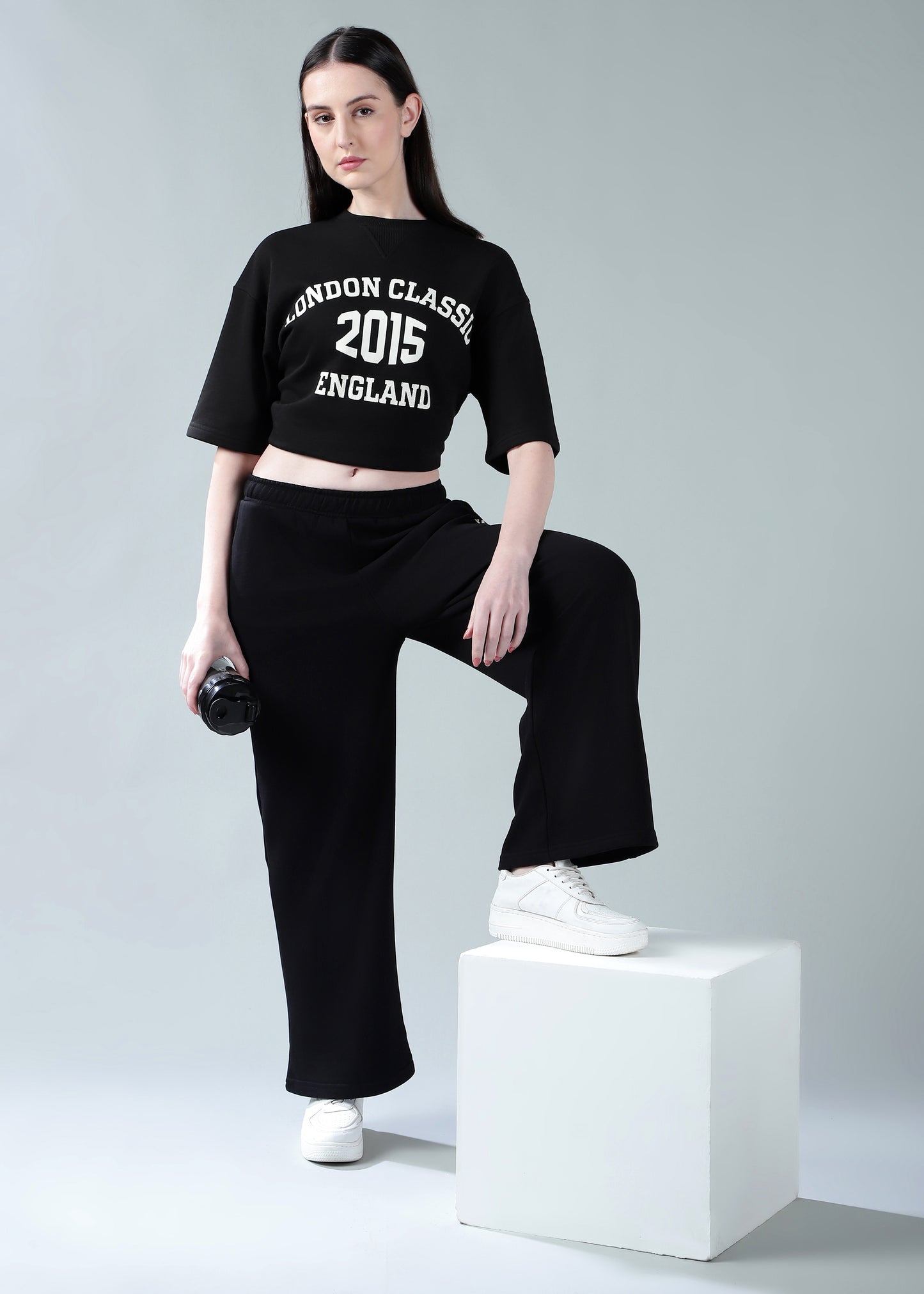Oversized Athleisure Tee Black
