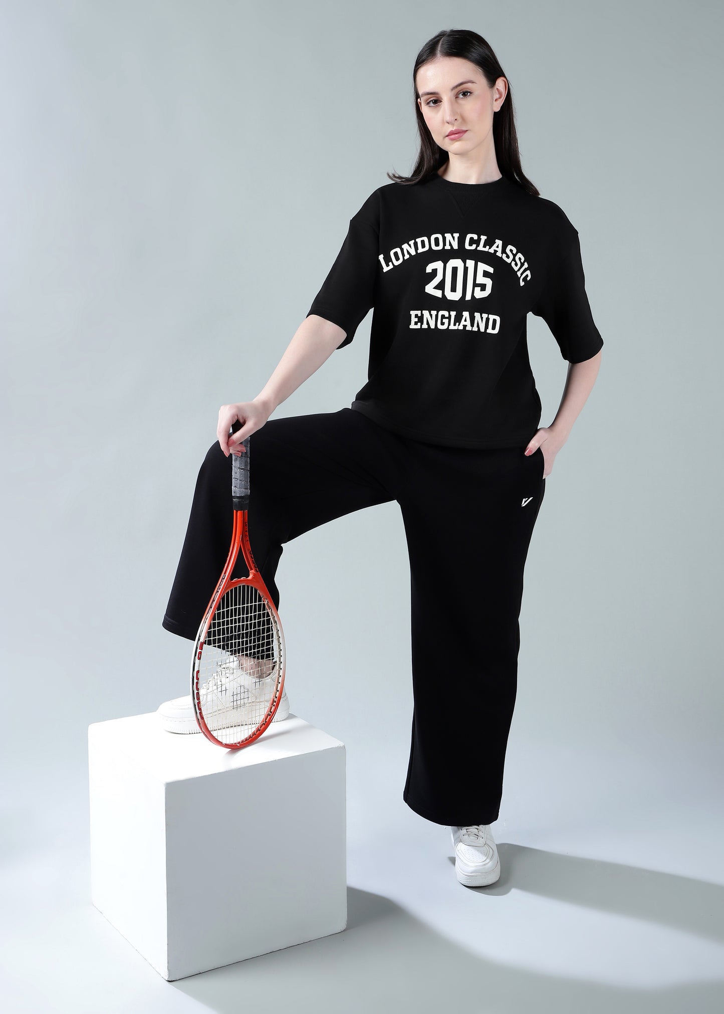 Oversized Athleisure Tee Black