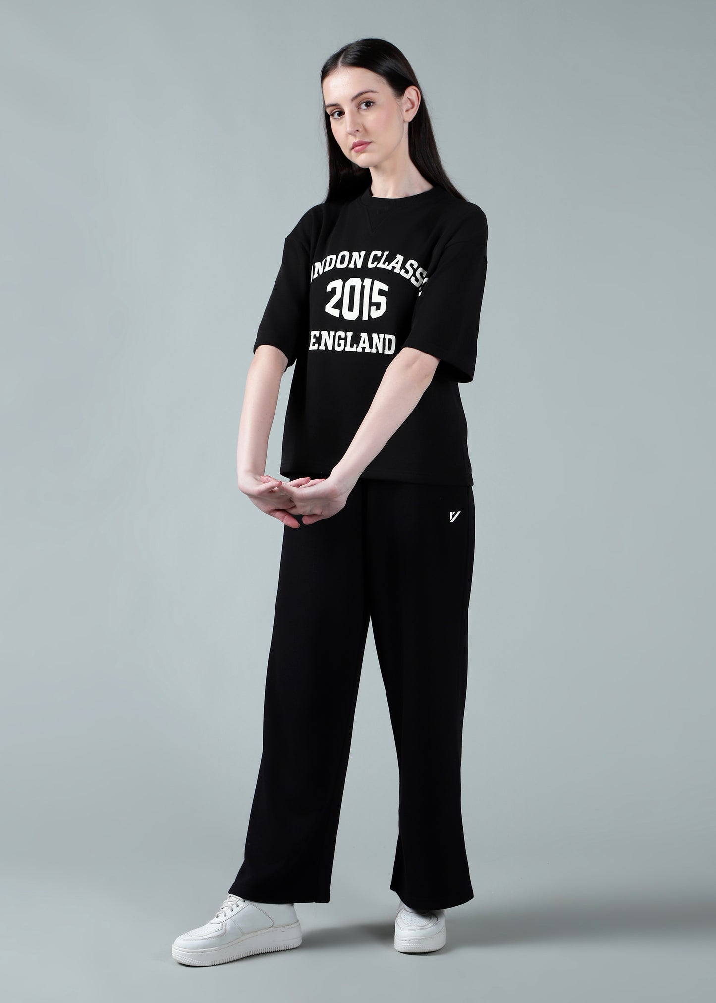 Oversized Athleisure Tee Black